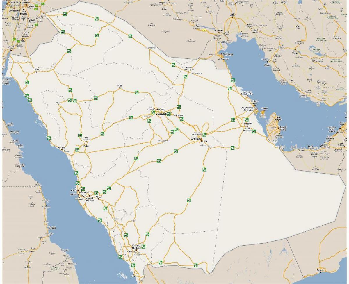 Detaljna karta Saudijskoj Arabiji