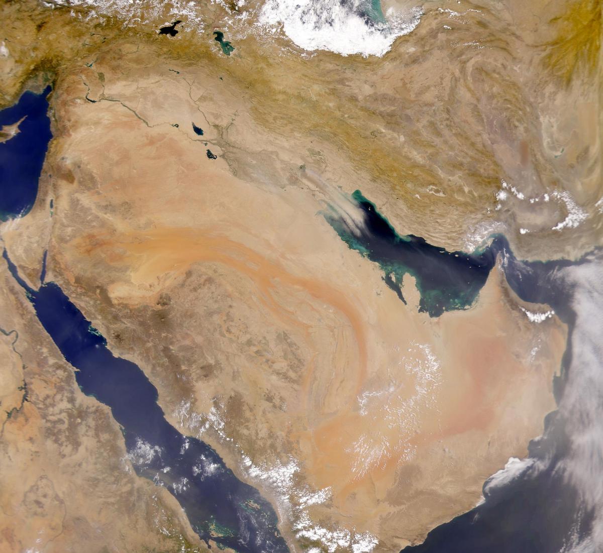 Karta satelita Saudijskoj Arabiji 