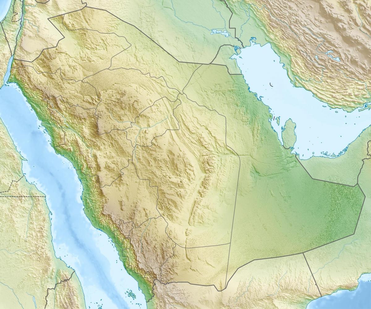 Karta Saudijskoj Arabiji planine