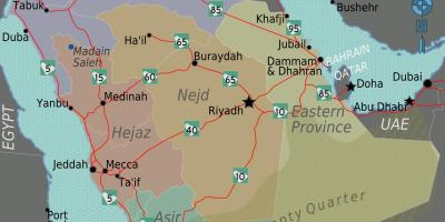 udaljenost karta Karta Saudijskoj Arabiji s gradovima udaljenost kartica Saudijskoj  udaljenost karta