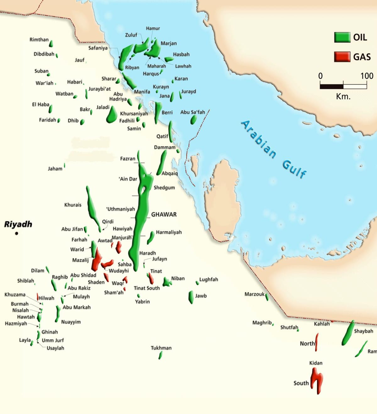 Karta манифа u Saudijskoj Arabiji
