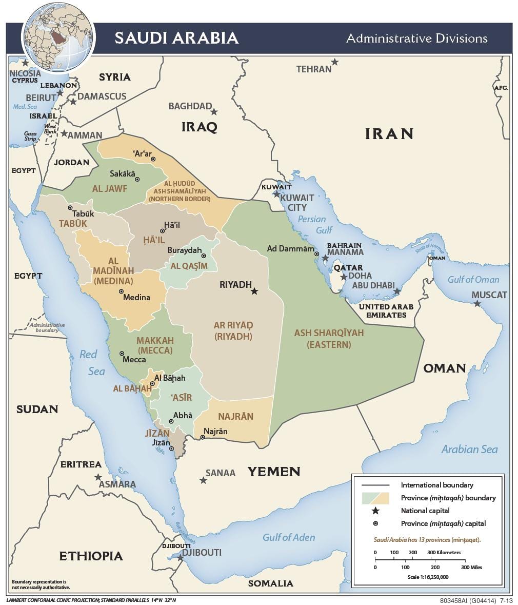 касим Saudijska Arabija kartica 
