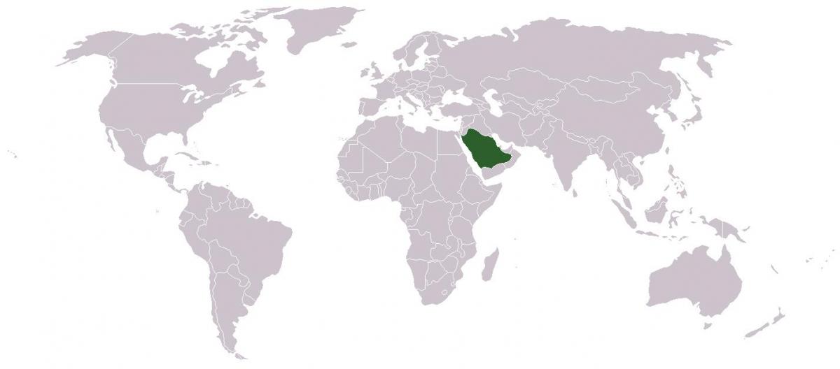 Saudijska Arabija na karti svijeta