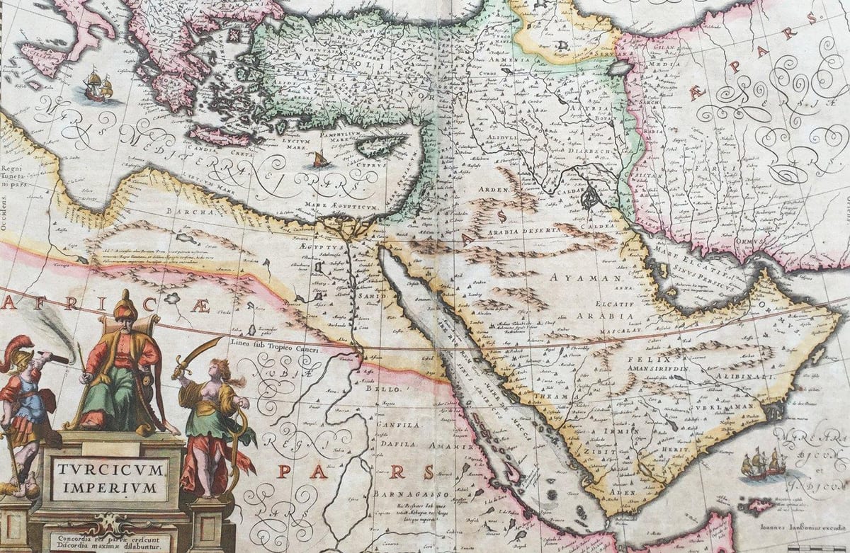 stara karta Saudijskoj Arabiji