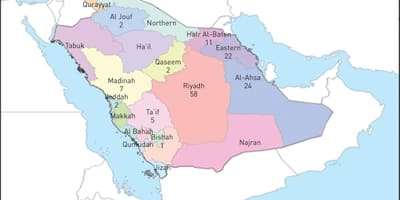 Karta El-ахса Saudijskoj Arabiji