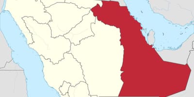 Karta Istočnoj provinciji Saudijske Arabije