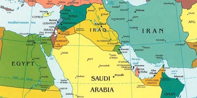 Karta Saudijskoj Arabiji susjednih zemalja