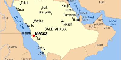 Karta Meka, u Saudijskoj Arabiji