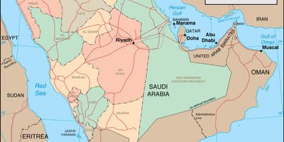 Karta Saudijskoj Arabiji pokrajini
