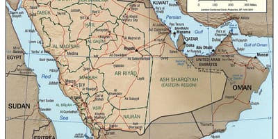 Karta rijeke Saudijska Arabija 