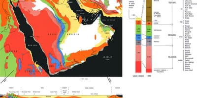 Geološka karta Saudijskoj Arabiji