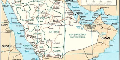 Karta Saudijskoj Arabiji online
