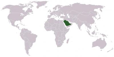 Saudijska Arabija na karti svijeta