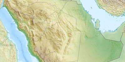 Karta Saudijskoj Arabiji planine